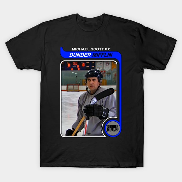 Michael Scott 1979 O-Pee-Chee Hockey Card (Borderless) T-Shirt by ParaholiX